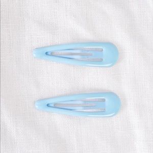 Baby Blue Vintage Triangle Hair Clips (Set of 2)